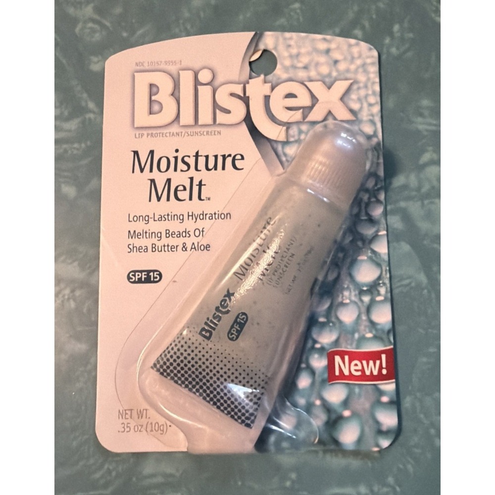 Blistex Moisture Melt Lip Protectant Sunscreen Shea Butter Aloe .35oz SPF 15